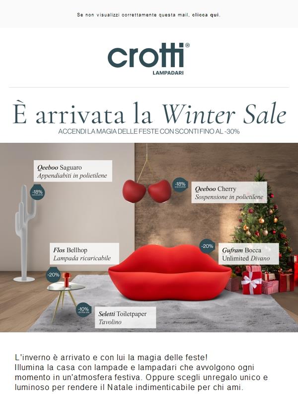 Accendi la magia delle feste con Crotti Lampadari!