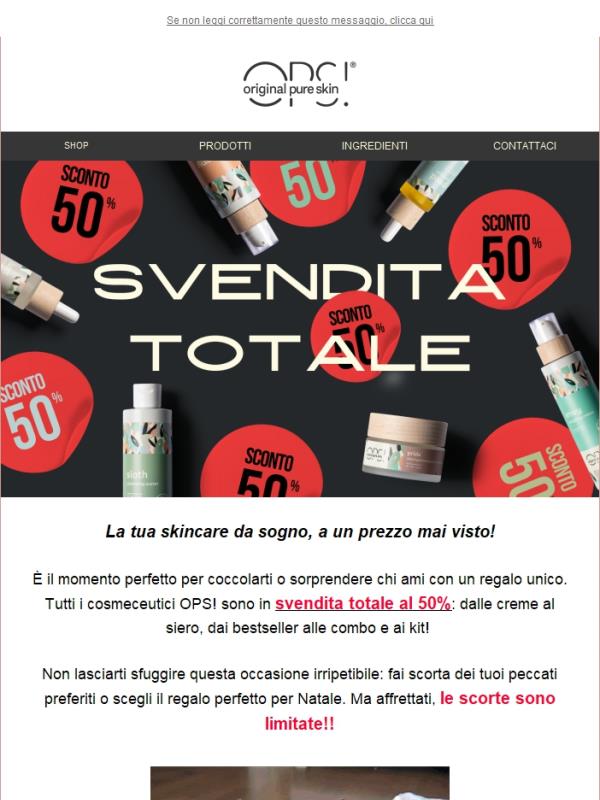 Mai visto prima: TUTTO al 50%! 🎁