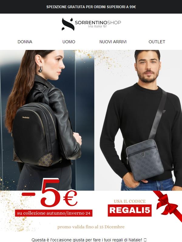 Sconti di Natale: -5€ sulla nuova collezione