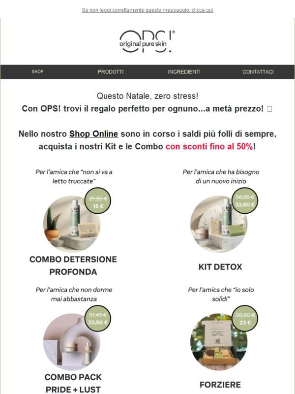 A Natale, regala OPS! e spendi la metà! 🔥