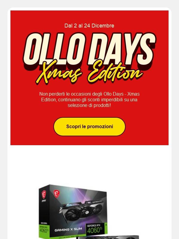 ⏳ Sei ancora in tempo! Scopri le offerte per gli  Ollo Days di Natale