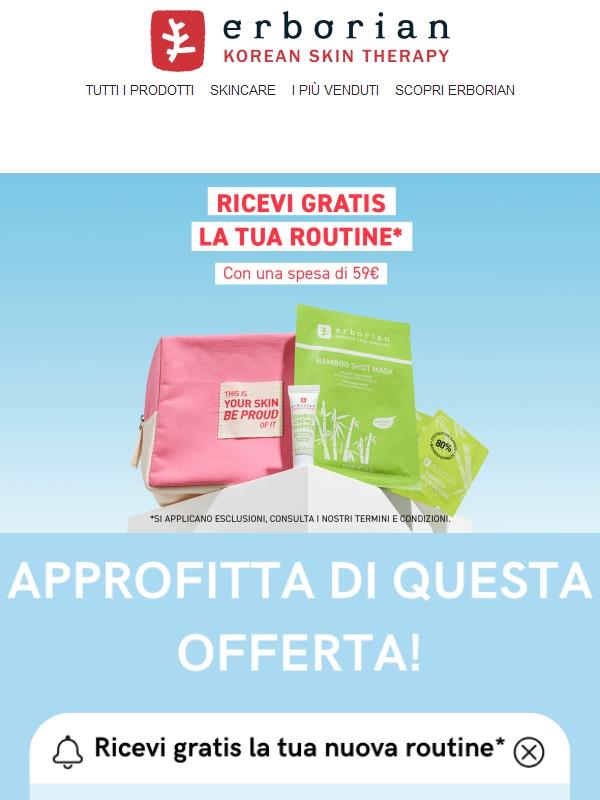 La tua nuova routine gratuita ti sta aspettando ✨