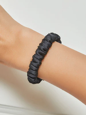 Image of Scrunchie skinny morbido in pura seta