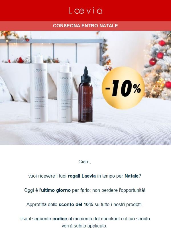 Ordina oggi al -10%, ricevi in tempo per Natale ⏰🎁