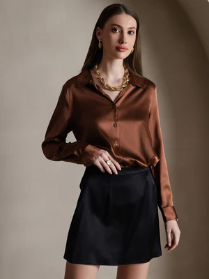 Image of 19Momme Mini gonna in Seta alla Moda e Sexy