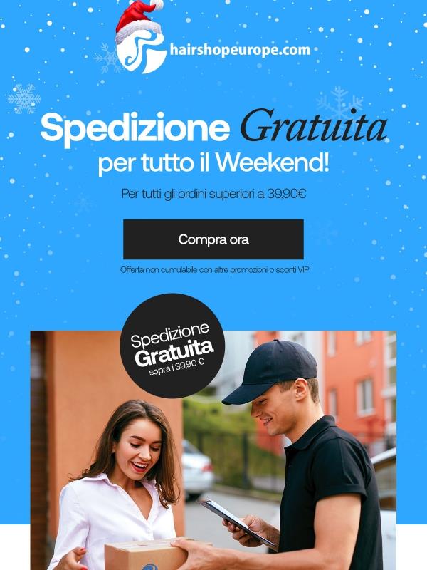 BUON NATALE 🎅 Spedizione gratuita per tutto il weekend!