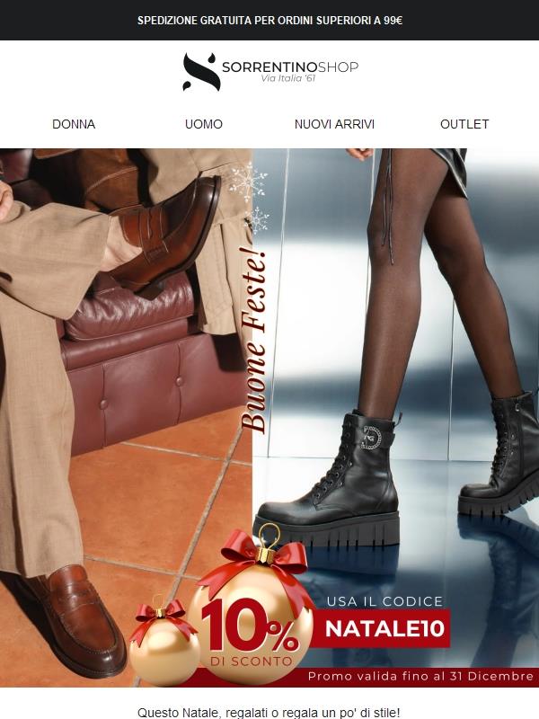 Un Natale ricco di stile: 10% di sconto per te!🎄