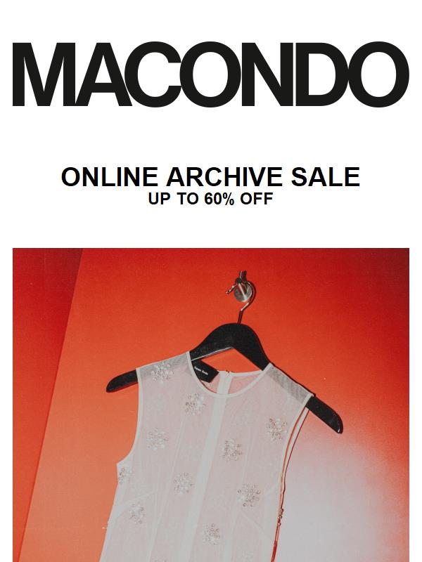ONLINE ARCHIVE SALE | UP TO 60% OFF