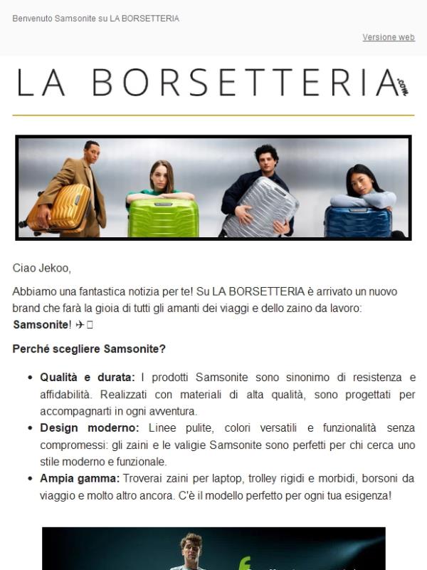 🆕 Novità imperdibile! Benvenuto Samsonite su LA BORSETTERIA