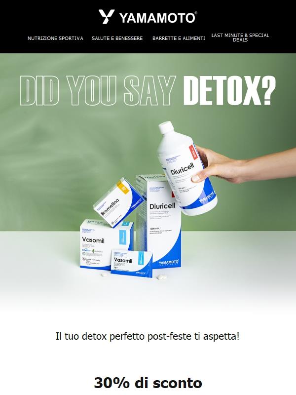 Torna a prenderti cura di te: riparti dal DETOX, ora al -30%! 🥰