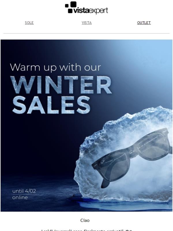 ❄️ Saldi Invernali ❄️ Fino al -40% su occhiali da sole e montature da vista!😎