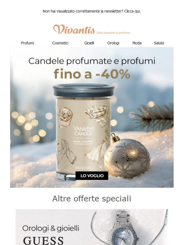 Candele e profumi per la casa fino a -40%
