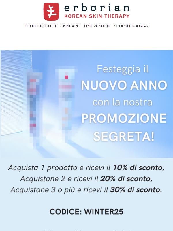 Il tuo esclusivo accesso anticipato ai saldi invernali Erborian ✨