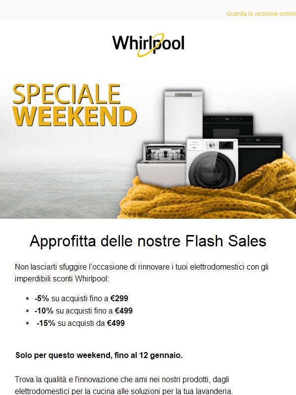 Flash sales | 15% fino a domenica