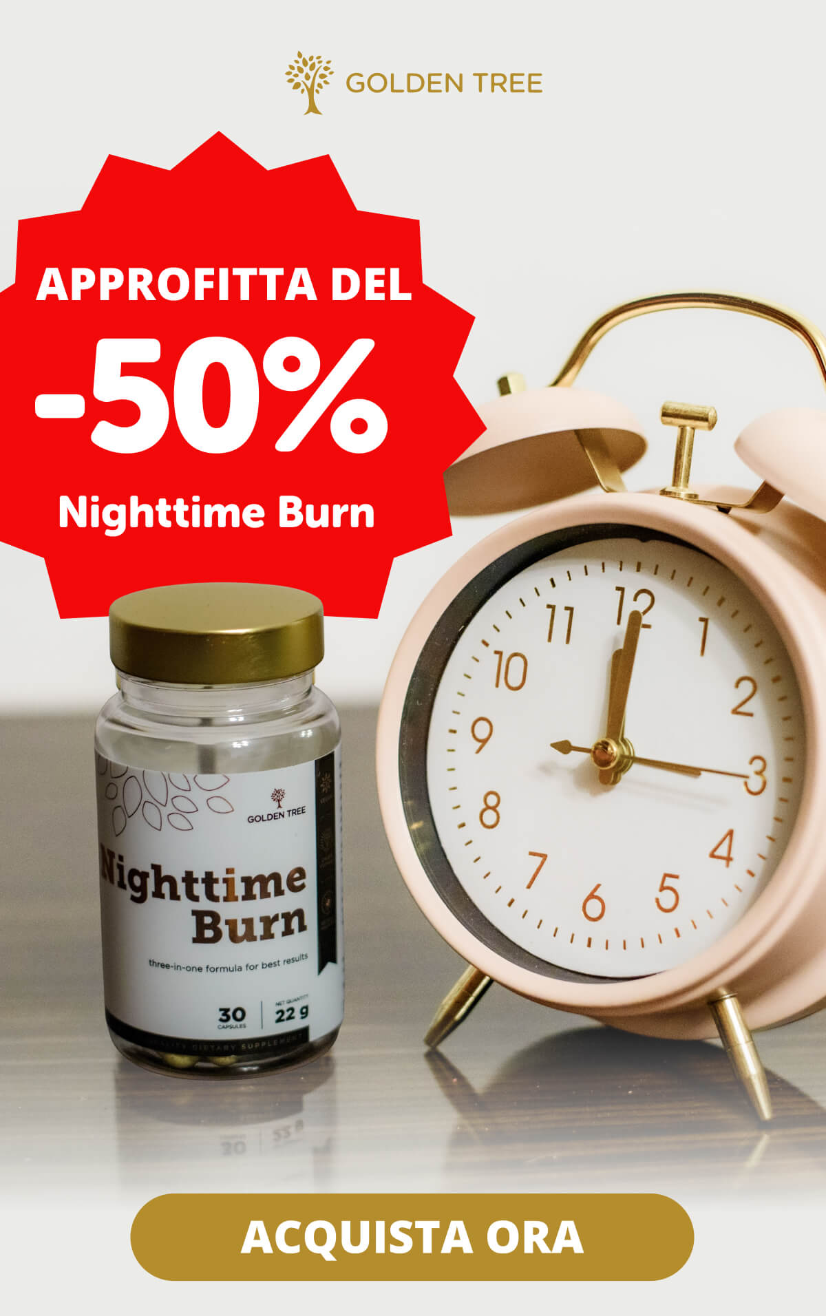 Approfitta del -50% Nighttime Burn