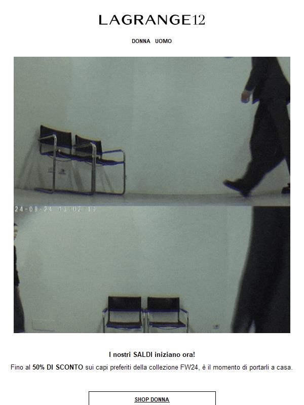 Tempo per i Saldi: fino al 50% DI SCONTO