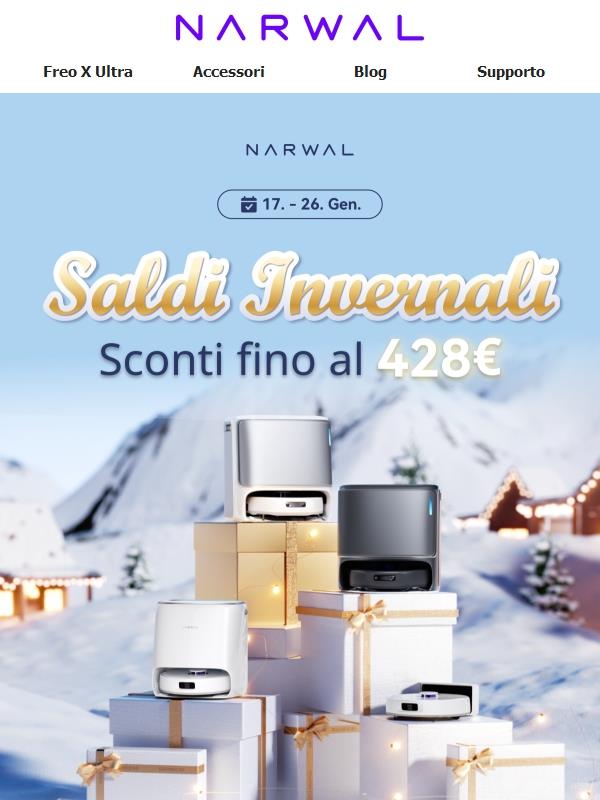 🌟 Saldi invernali：Risparmia fino a 428€