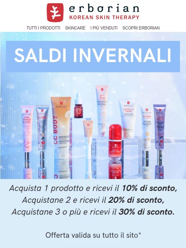 Non perderti fino al 30% di sconto su tutto il sito 😍