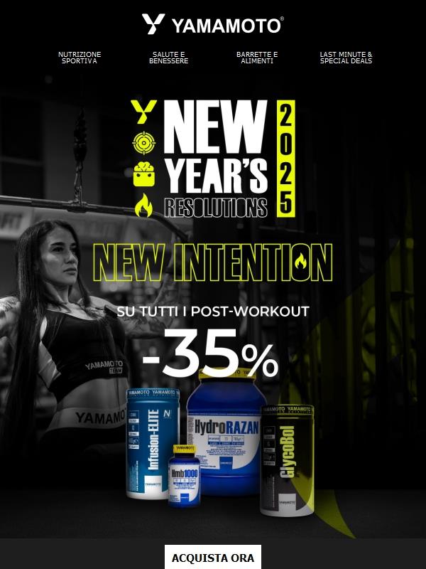 Sconto -35% su tutti i prodotti per il tuo POST-WORKOUT 💪