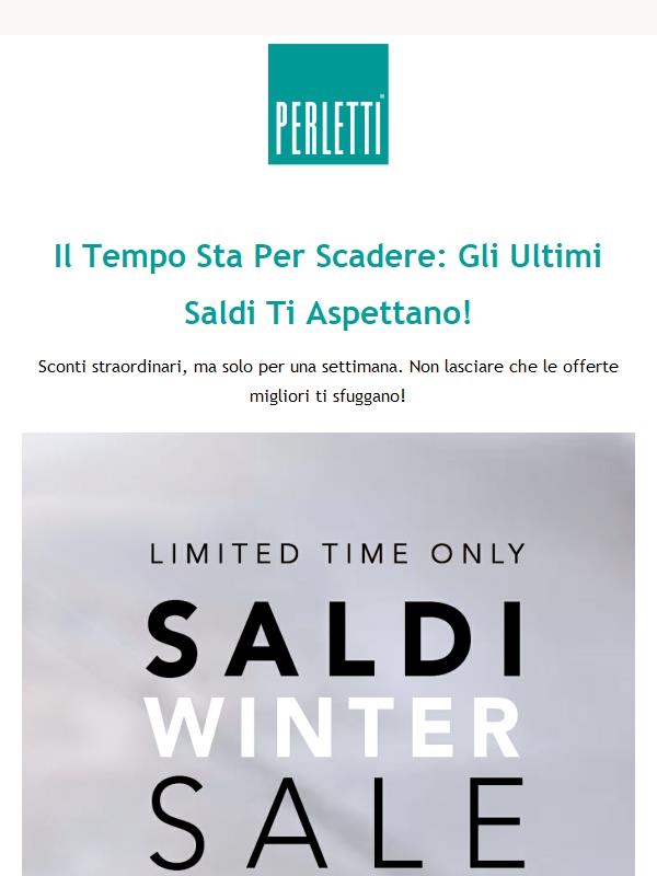 ULTIMA OCCASIONE: approfitta degli sconti ancora per pochi giorni! ⏳