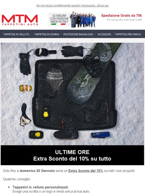 ❄️ [ULTIME ORE] Extra Sconto del 10% su tutto.