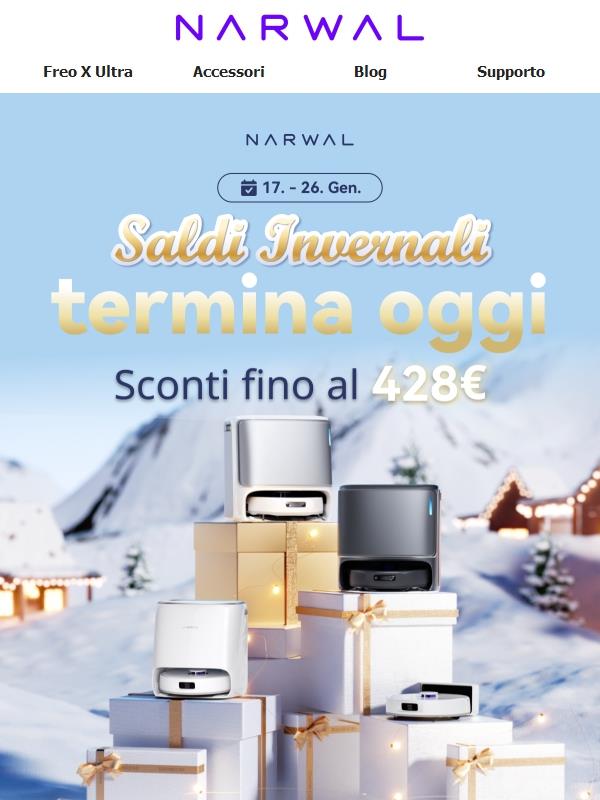 ⏰Saldi invernali: Finiscono oggi!