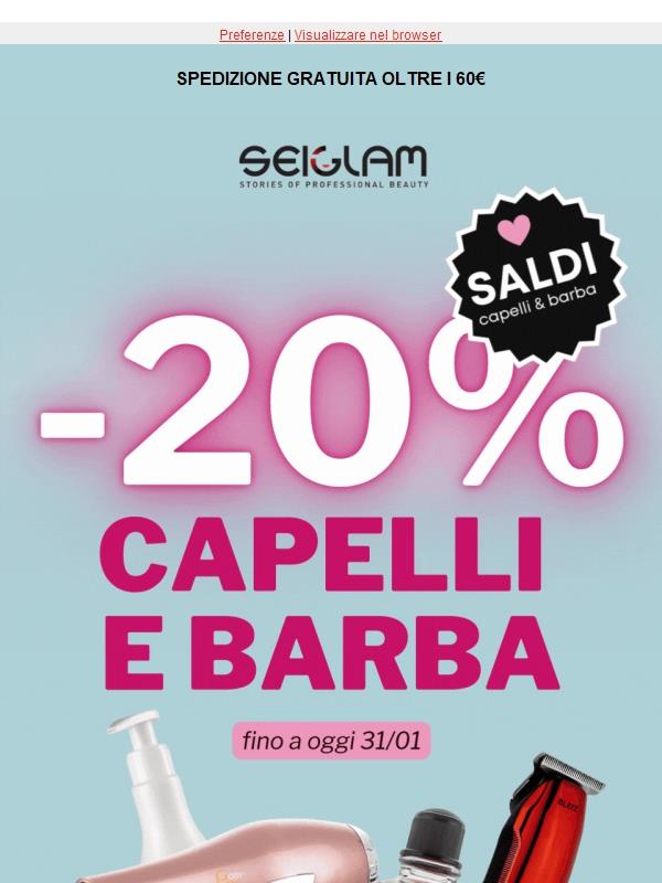 Ultime 24 ore di saldi su capelli e barba ⏰