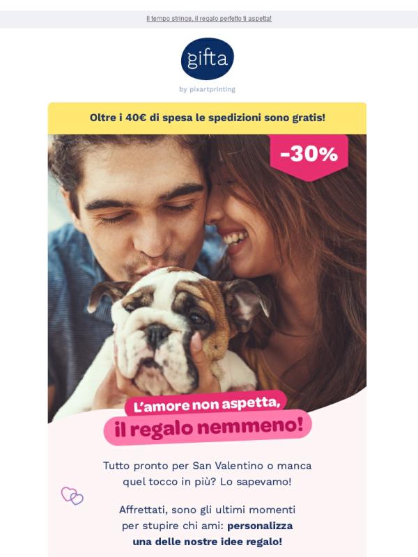 Ultima chiamata per San Valentino! -30% con promocode!