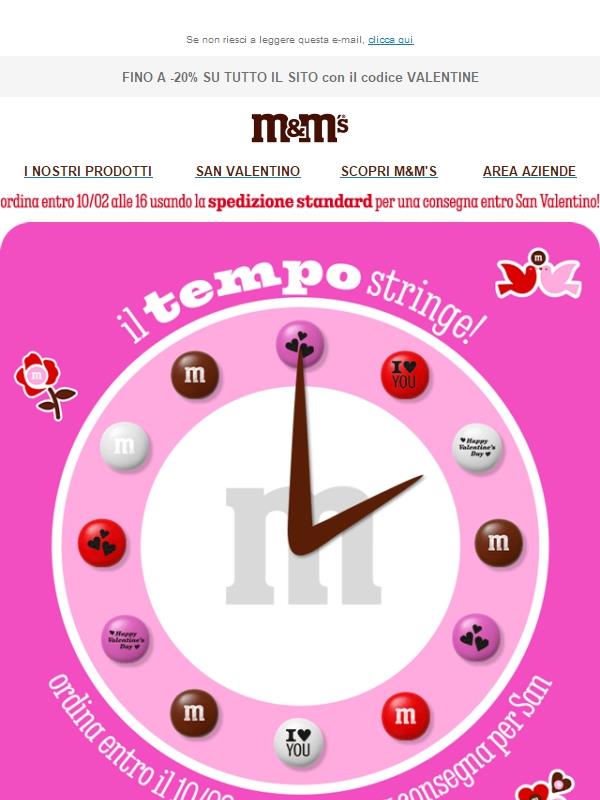 ⏰ È ora di prendere i tuoi M&M'S per San Valentino