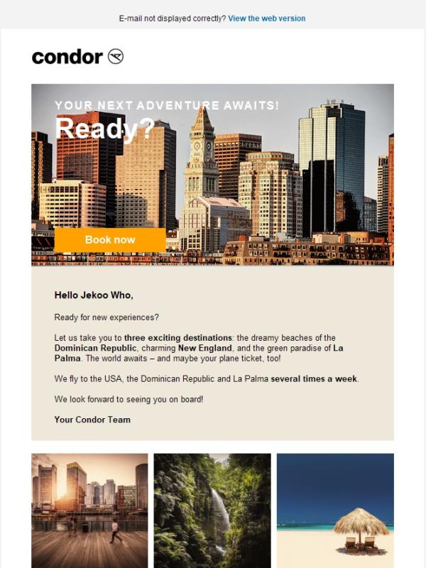 Discover three dream destinations.