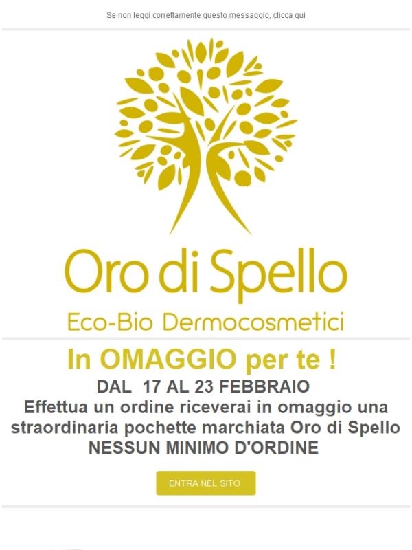 Pochette Oro di Spello in Regalo, approfitta dell'offerta