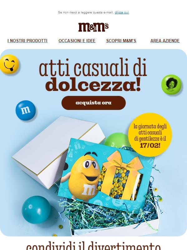 Celebra la gentilezza con gli M&M'S