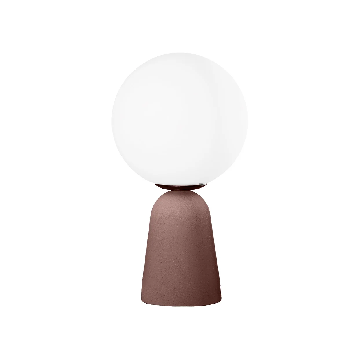 Lampada da tavolo ROCK in cemento e vetro soffiato bianco satinato, rosso