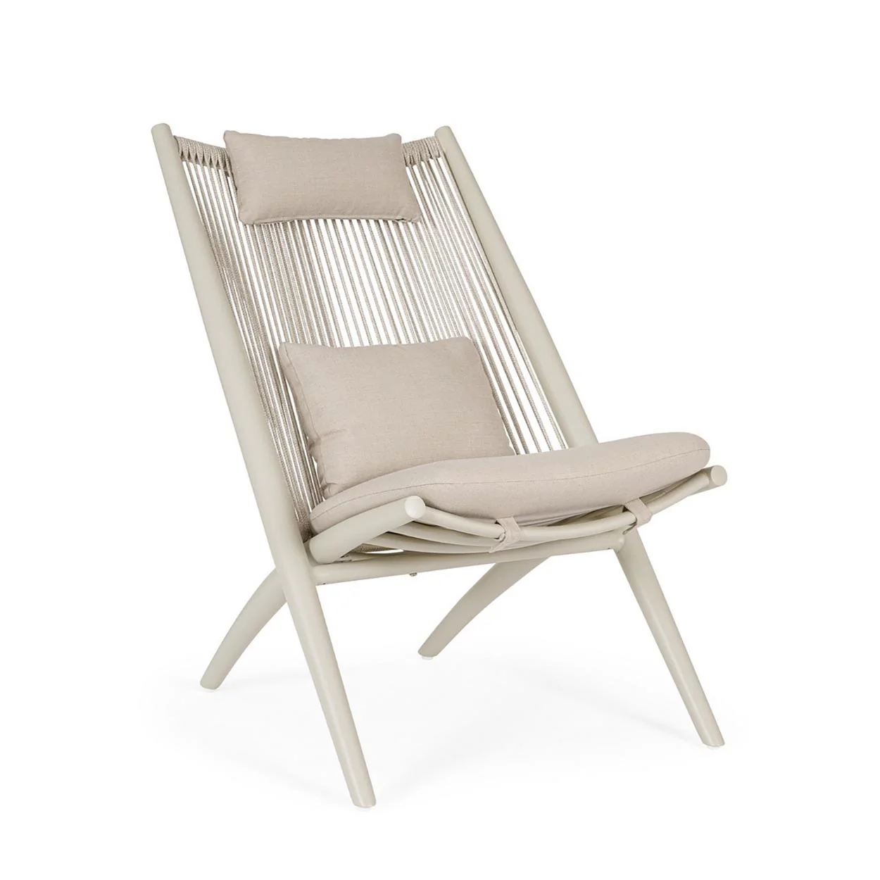 Set da 2 poltrone Lounge con cuscino Aloha sandshell