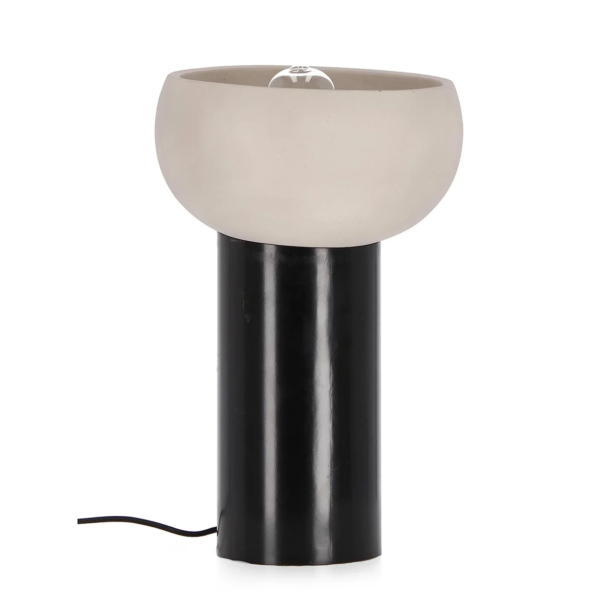 Lampada tavolo Mandya beige-nero h46