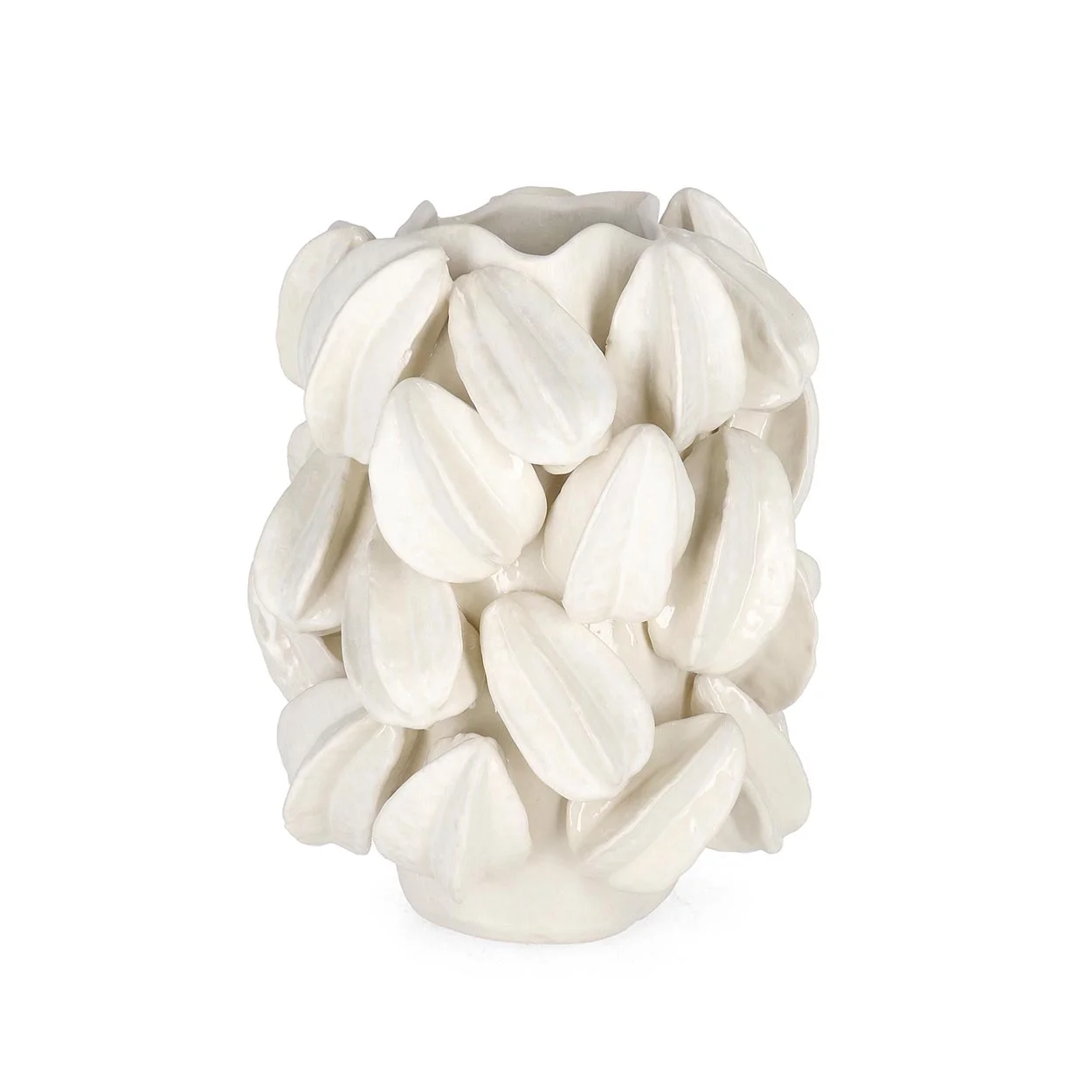 Vaso Carambola bianco H31