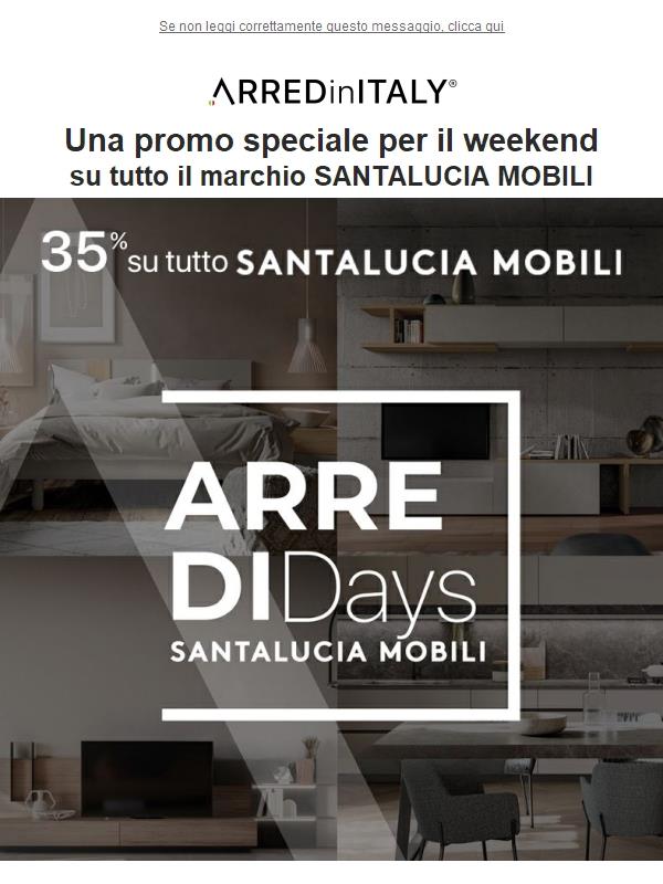 Solo per 4 giorni: sconti imperdibili su Santalucia Mobili!