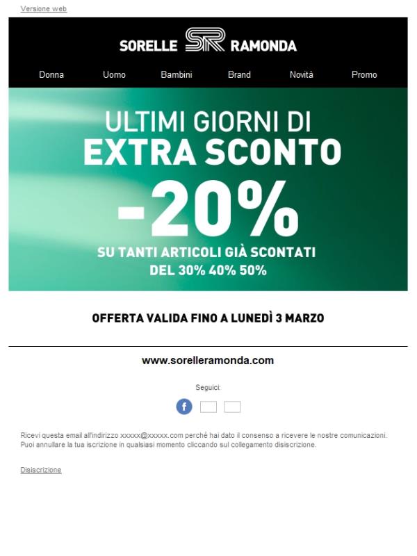 Ultimi giorni di EXTRA SCONTO