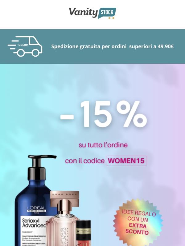 15% di sconto EXTRA 🌸 per la Festa della Donna 🌸