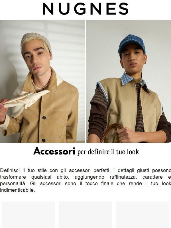 Accessori ideali per definire il tuo look.