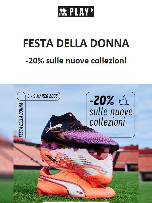 -20% sulle nuove collezioni