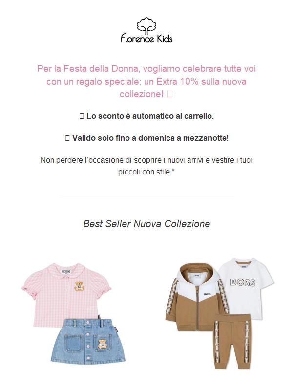 Un regalo per te: Extra 10% sulla nuova collezione! 🌸