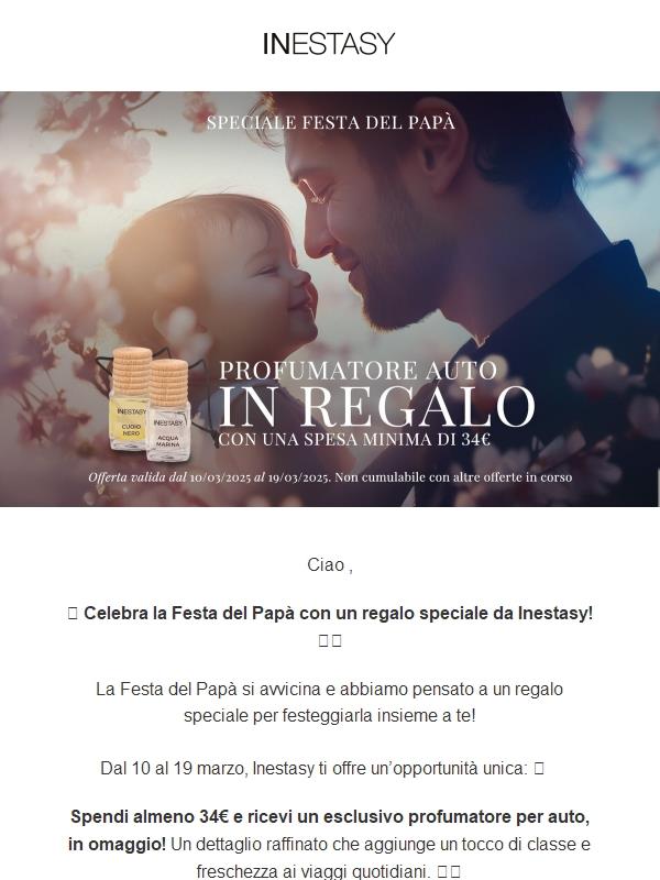 🎁 Celebra la Festa del Papà con un regalo speciale da Inestasy! 🚗💙