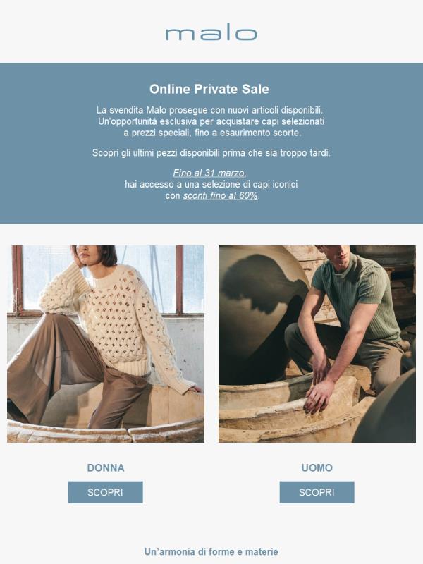 Online Private Sale: New Items