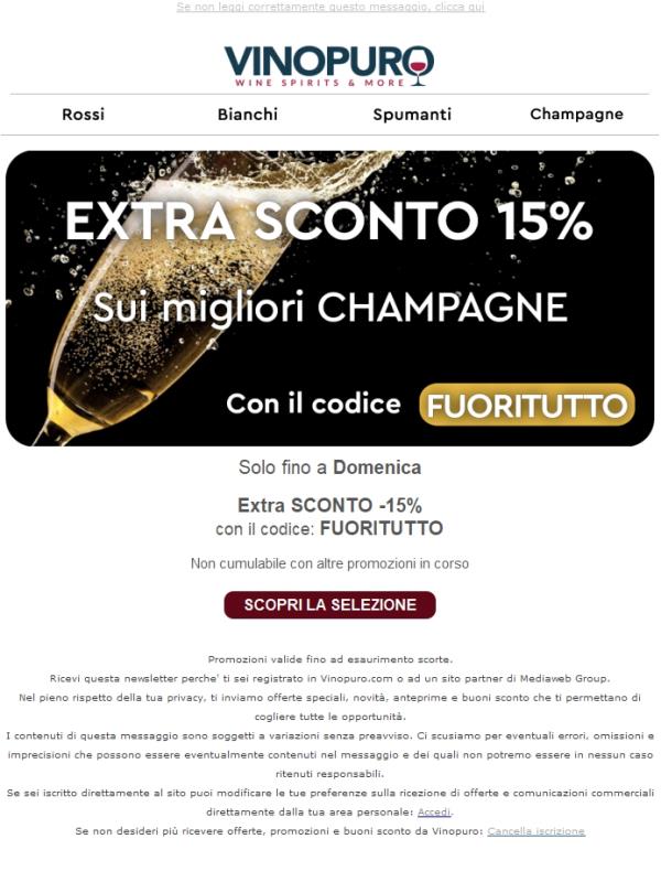 Extra Sconto 15%🎁sui migliori🍾Champagne! (Solo fino a Domenica)