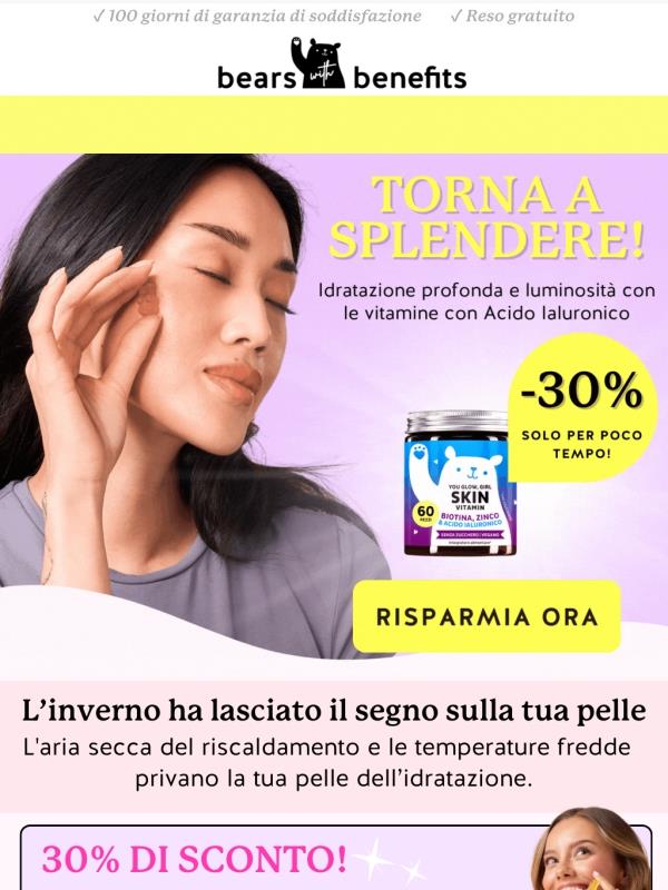 -30% + OMAGGIO: offerta limitata! 🌸