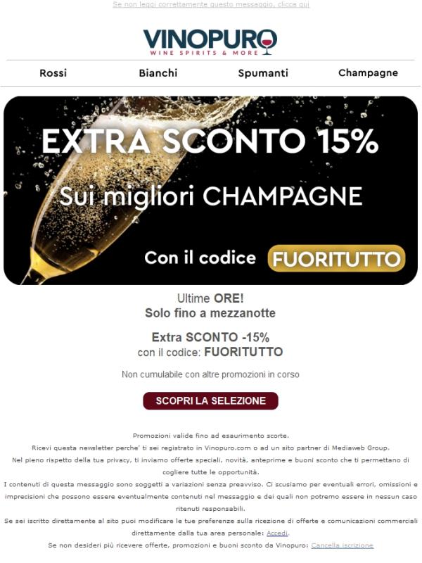 (Ultime ORE)⏰Extra Sconto 15% sui migliori Champagne!