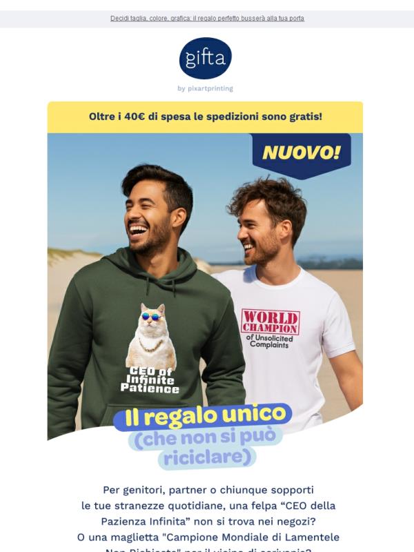 È arrivato l'abbigliamento personalizzato!
