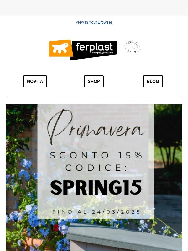 Sconto 15% | Ultime Ore 🌷