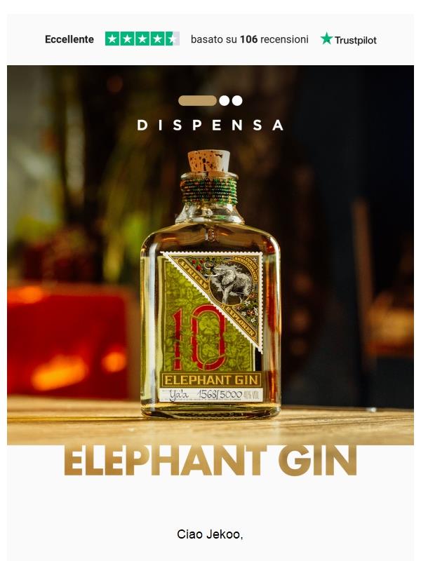 Voglia di Elephant Gin? Scopri lo sconto a te dedicato